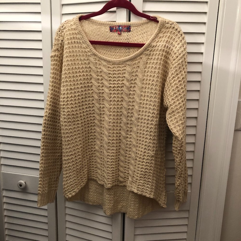 Selfie Couture by Trendology beige knit assym., L